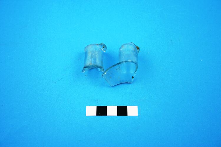 Pieces of broken bottle - Glass, Light Blue
