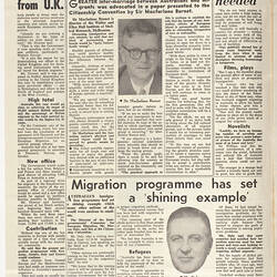 Newsletter - The Good Neighbour, Department of Immigration, No 61, Feb 1959