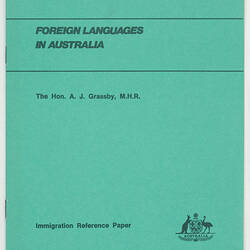Booklet - Foreign Languages in Australia, 1974