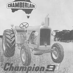 Descriptive Leaflet - Chamberlain Industries, Champion 9G Tractor, circa 1960