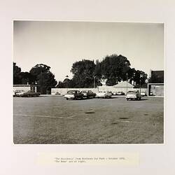 Photograph - The New 'Residency' from the Northern Car Park, Royal Exhibition Building, Melbourne, Oct 1972