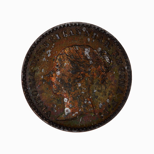 Coin - Penny (Maundy), Queen Victoria, Great Britain, 1879 (Obverse)