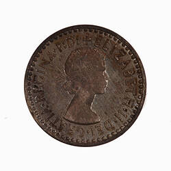 Coin - Penny (Maundy), Elizabeth II, Great Britain, 1957 (Obverse)