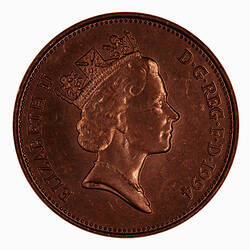 Coin - 2 Pence, Elizabeth II, Great Britain, 1994 (Obverse)