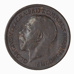 Coin - Farthing, George V, Great Britain, 1919 (Obverse)