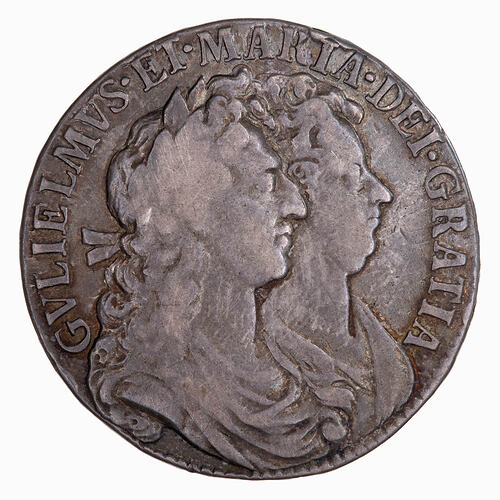 Coin - Halfcrown, William and Mary, Great Britain, 1689 (Obverse)