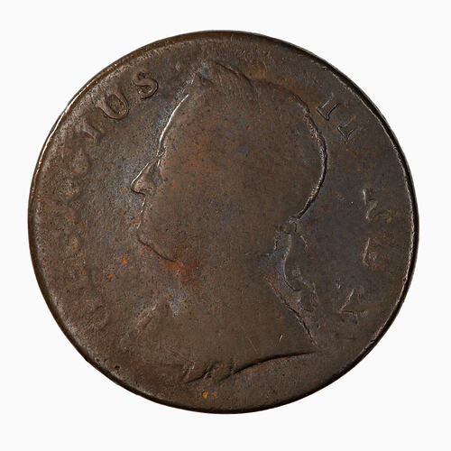 Coin - Farthing, George II, Great Britain, 1741 (Obverse)