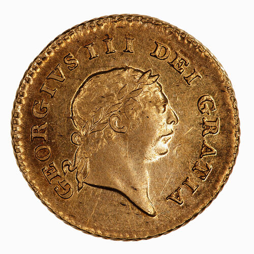 Coin - Third-Guinea, George III, Great Britain, 1809 (Obverse)