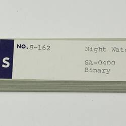 Paper Tape - DECUS, '8-162 Night Watchman's Clock, SA-0400, Binary', circa 1968