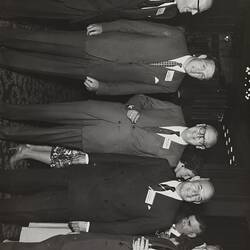 Photograph - Massey Ferguson, Five Guests at the 'Show of Progress', St Kilda, Victoria, 1960
