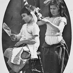 Negative - Ethelwyn & Nancy Pitts, Merrigum, Victoria, 1910-1920