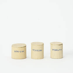 Canisters - Venison, Larder & Store Room, Doll's House, 'Pendle Hall', 1940s