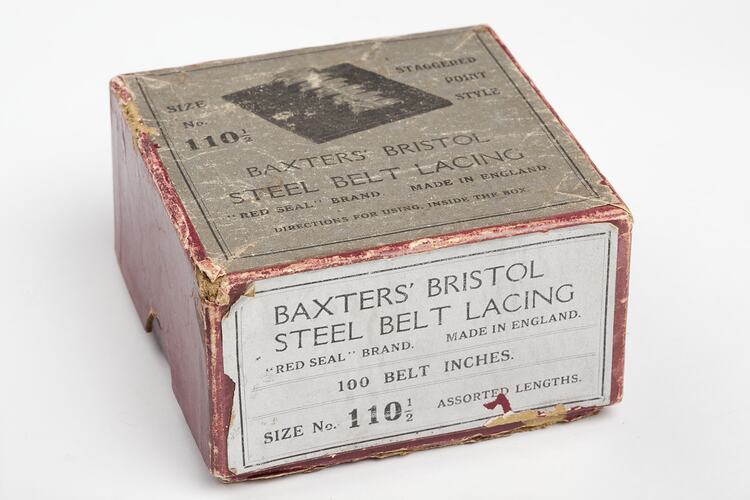Steel Belt Lacing - Baxters Pty. Ltd., circa 1950-1975