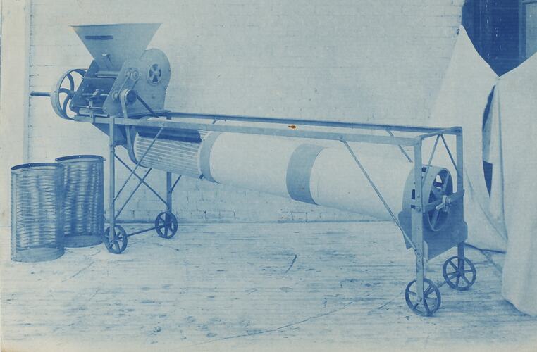 Photograph - Schumacher Mill Furnishing Works, Seed Grading Machine, Port Melbourne, Victoria, circa 1920s