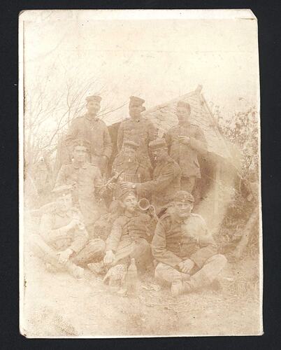 Postcard - German Soldiers Relaxing, World War I, 5 Dec 1917