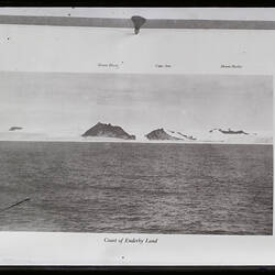Glass Negative - Copy of 'Coast of Enderby Land', Frank Hurley, Antarctica, 1929 - 1930