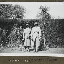 Photograph - Portrait of Isabel Plante and Mereweather in Uniform, Egypt, World War II, 1939-1943