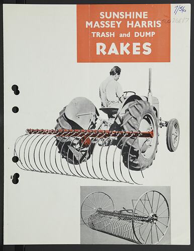Publicity Leaflet - H.V. McKay Massey Harris, 'Rakes', 1956