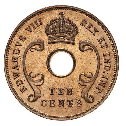 Proof Coin - 10 Cents, British East Africa, 1936