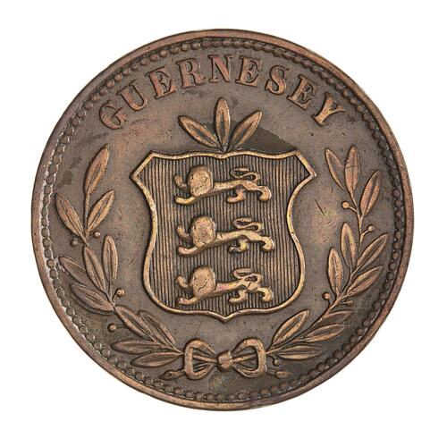 Coin - 8 Doubles, Guernsey, Channel Islands, 1868
