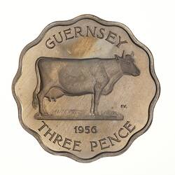 Proof Coin - 3 Pence, Guernsey, Channel Islands, 1956