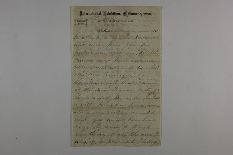 Handwritten letter with writing both across and up the page.