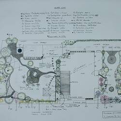 Plan - Landscape Garden Plan, W. van Dok, Hand Drawn, Glen Waverley, 1999