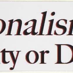 Sticker - 'Nationalism