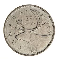 Coin - 25 Cents, Canada, 1980