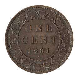 Coin - 1 Cent, Canada, 1881