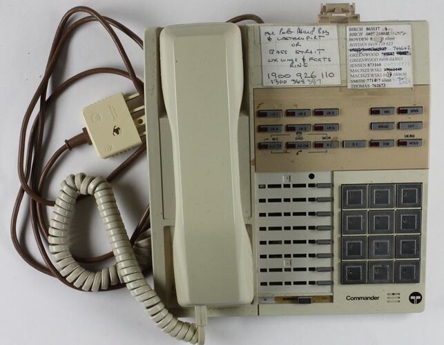 Commander Phone - Telecom, Melbourne Coastal Radio Station, 1975-2002