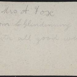 Postcard - Thomas to Jessie, Embroidered, World War I, 17 Jul 1916