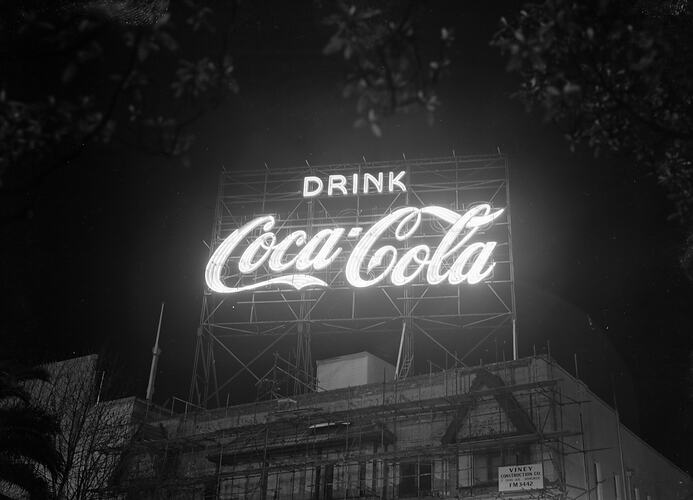 Coca-Cola, Neon Sign, Melbourne, Victoria, Sep 1954