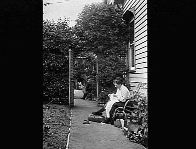 Essendon- Florrie Stephenson in Backyard