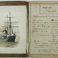 Diary - Charles Care, 'Diary of a Voyage from London to Melbourne, RMS 'Orient', 1888
