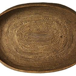 Inside of woven basket.