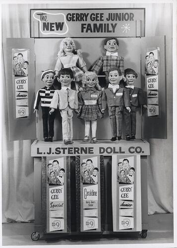Photograph - L. J. Sterne Doll Co., The New Gerry Gee Junior Family Display, Victoria, circa 1964