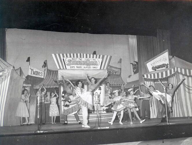 Performers on a stage.
