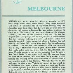 Leaflet - 'P&O Orient Lines, Melbourne', England, Apr 1961
