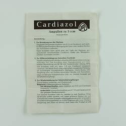 Drug - Cardiazol, Knoll A.G. Chemical Works, circa 1950