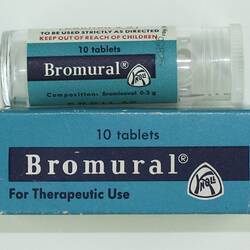 Bottle - Drug, Bromural (Bromoisovalerylcarbamide), Knoll A.G. Chemical Works, circa 1930