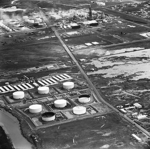 Negative - Aerial View of the Altona Oil Refinery, Victoria, 05 Aug 1962