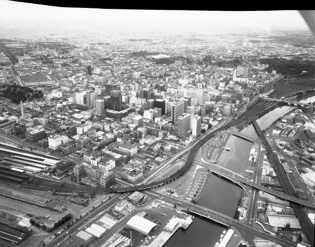 Negative - Aerial View of Melbourne, circa 1965