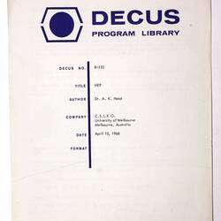 Program Library - DECUS, No.8-155, 1968