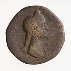 Coin - Sestertius, Emperor Hadrian for Sabina, Ancient Roman Empire, 117-136 AD