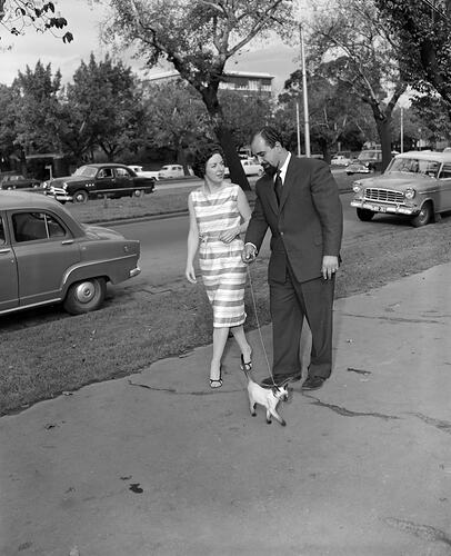 Couple With a Cat, Victoria, 01 Apr 1959