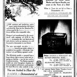 Advert for  Radiola 1928