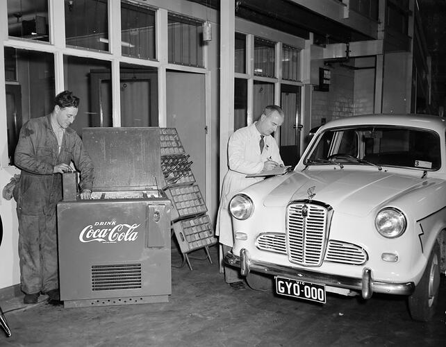 Coca-Cola Company, Refrigerator at Service Station, Victoria, 28 May 1959