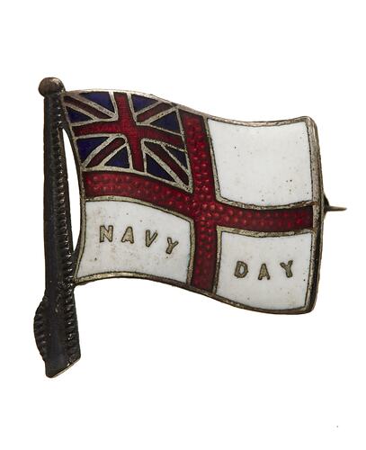 WWI Badge - Navy Day, White Ensign, Australia, circa 1918