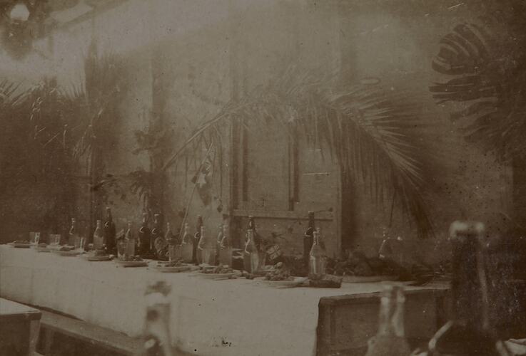 Table With Food, Sergeant John Lord Album, Egypt, World War I, 1914-1918